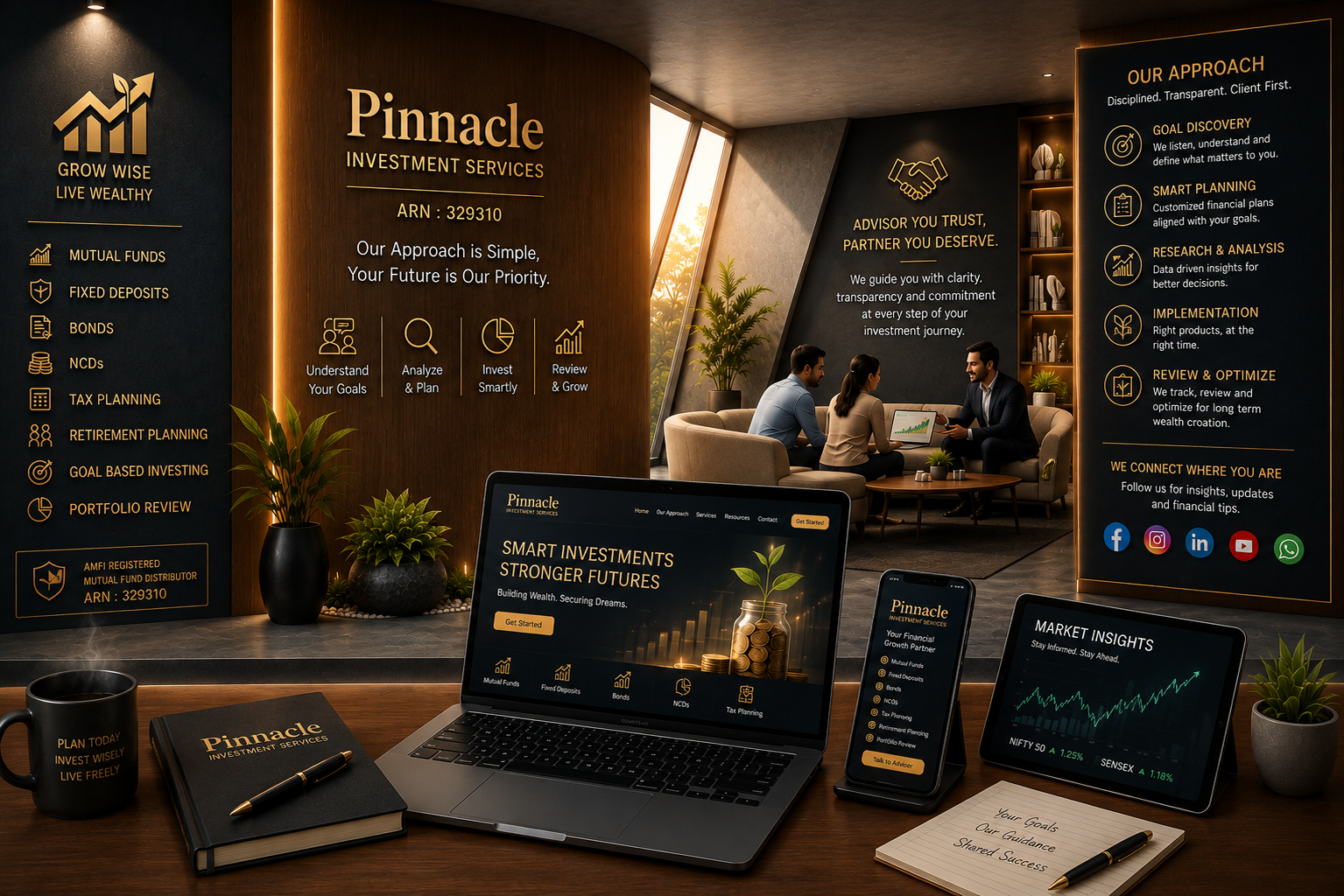 Advisor reviewing portfolio data